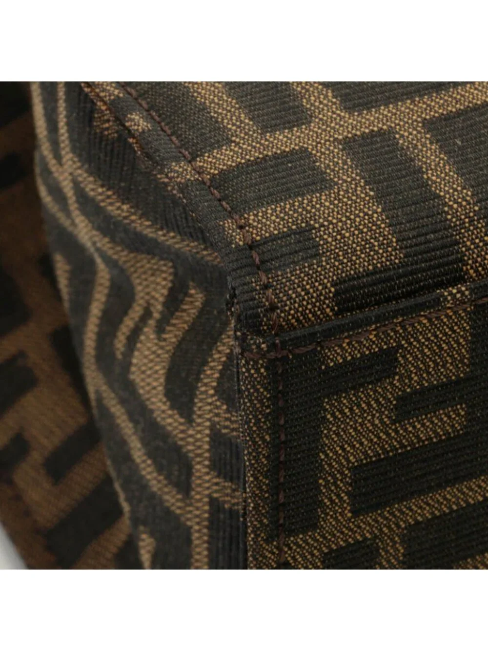 Fendi Zucca Tote Beige Dark Brown